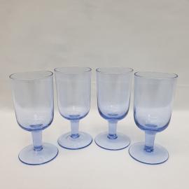 Набор рюмок 4 шт 50 мл, цветное стекло, высота 9 см. Винтаж, СССР.