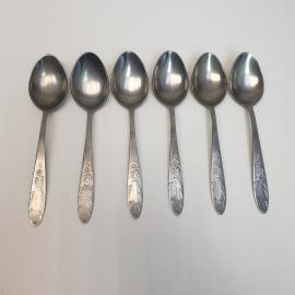 Набор столовых ложек 6 шт, нержавейка, Винтаж СССР