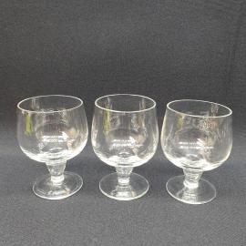 Набор рюмок 3 шт 8 см, стекло, 100 см. Винтаж, СССР.