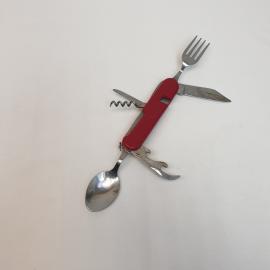 Нож перочинный складной 11 см, следы загрязнения, ручка пластик. Винтаж, СССР.