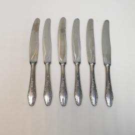 Набор столовых ножей ЧМЗ 6 шт, нержавейка. Винтаж, СССР.