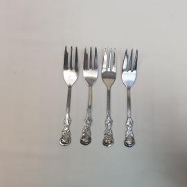 Набор вилок для торта 4 шт, нержавейка. Винтаж, СССР