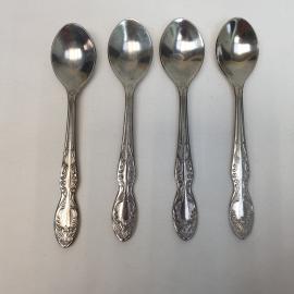 Набор чайных ложек  Орловский завод Текмаш 4 штуки, нержавейка. Винтаж, СССР