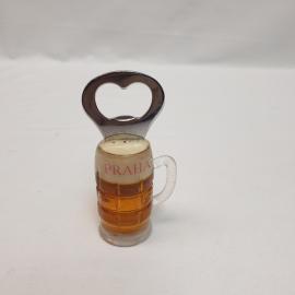 Открывалка для бутылок PRAHA, нержавейка, пластик. Винтаж