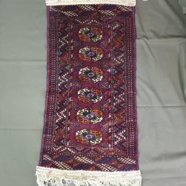 Винтажная Ковровая дорожка ручной работы СССР 54х100 см, шерсть, 50-60 ых г. Винтаж Азербайджан
