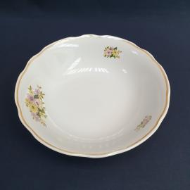 Салатник на 1 литр Дулево, фарфор, деколь, люстр. Винтаж СССР