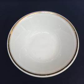 Салатник 1200 мл ЗИК Конакова, фаянс, деколь, роспись, кракелюр. Винтаж СССР