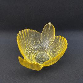 Салатник Жар птица 500 мл, цветное стекло. Винтаж СССР