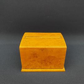 Сигаретница на 40 шт Карельская береза 11х8х8 см. Винтаж СССР