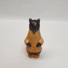 Мишка из сказки теремок 12 см, колкий пластик, сход краски Винтаж, СССР