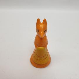 Лисичка из сказки теремок 8 см, колкий пластик. Винтаж, СССР