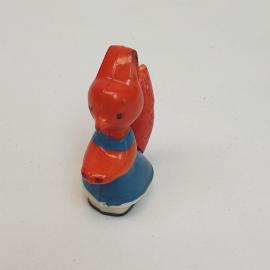 Лисичка из сказки теремок 6 см, колкий пластик. Винтаж, СССР