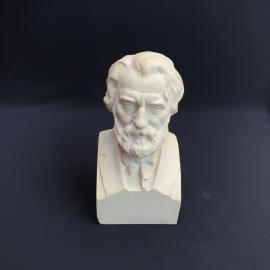 Бюст гипсовый Иван Сергеевич Тургенев, 8х10х20 см. Винтаж, СССР