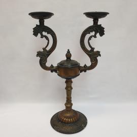 Подсвечник 39 см, Тульское литье, алюминий. Винтаж СССР