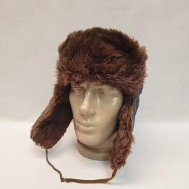 Шапка ушанка, обхват головы 55 см. Винтаж СССР