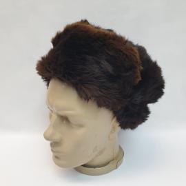 Шапка ушанка из натурального меха, обхват головы 55 см. Винтаж СССР