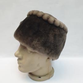 Шапка ушанка из натурального меха, обхват головы 60 см. Винтаж СССР