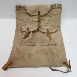 Рюкзак 60х43см с кожаными вставками ремешков, требует хим. чистки. Винтаж СССР