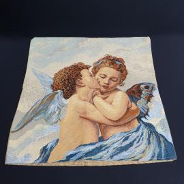 Винтажная наволочка 50х50 см, ангелы, гобелен. С хранения Винтаж