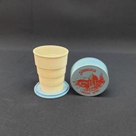 Винтажный складной стаканчик Пятигорск, голова арфа, пластик, следы времени,150 мл. СССР