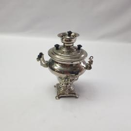 Винтажный сувенирный самовар 12 см, металл, надпись, дефекты. СССР