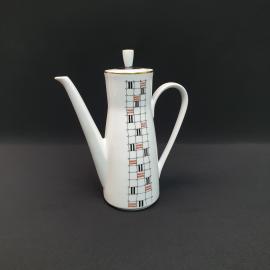 Винтажный кофейник Freiberger, фарфор деколь золочение 0.6 л, ГДР