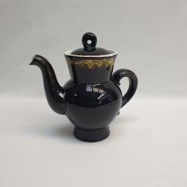 Винтажный чайник Конаково, обливная керамика 0.9 л, СССР
