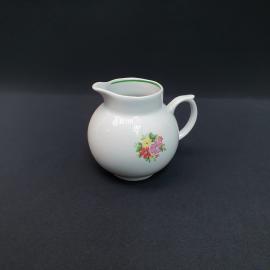 Винтажный молочник Дулево, фарфор деколь золочение 350 мл, Россия