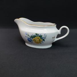 Винтажный соусник Рига, фарфор деколь золочение 0.4 л, СССР