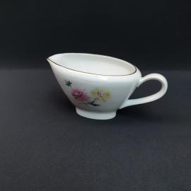 Винтажный соусник Freiberger, фарфор деколь золочение 425 мл, ГДР