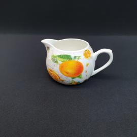 Винтажный сливочник, фаянс деколь позолота 210 мл