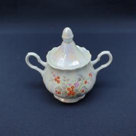 Винтажная сахарница Добруш, керамика деколь 0.6 л, СССР