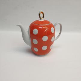 Винтажный чайник Полтава, фарфор крытье позолота 1 л, СССР