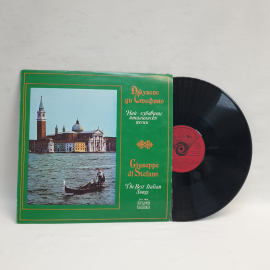 Пластинка виниловая Болгария 33 оборота большая Джузеппе ди Стефано Самые лучшие итальянские песни