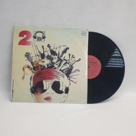 Пластинка виниловая СССР 33 оборота большая Музыкальный телетайп  2 сборник хитов 1987 года