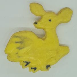 Значок СССР, олененок, желтый, советский, винтажный