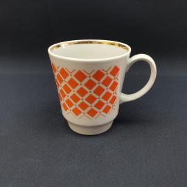 Винтажная чашка гигант Дулево, фарфор деколь позолота 650 мл, СССР