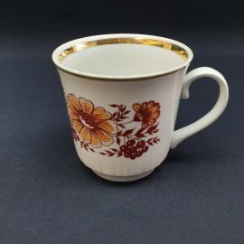 Винтажная чайная чашка Богдановичи, фарфор деколь позолота 400 мл, винтаж СССР