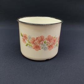 Винтажная эмалированная кружка, метал 1 л, скол, СССР