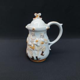 Винтажная кружка потешка Бронница,фарфор роспись 0.5 л