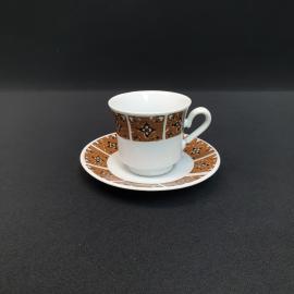 Винтажная кофейная пара, фарфор деколь 70 мл,  Германия