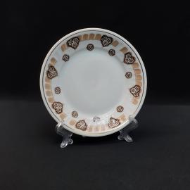 Винтажное блюдце Рига, фарфор деколь позолота 155 мм, СССР