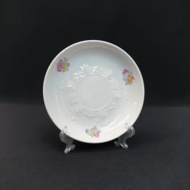 Винтажное блюдце Вербилки фарфор деколь 14 см, СССР