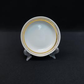 Винтажное блюдце вареньица Пролетарий, фарфор позолота 95мм, СССР