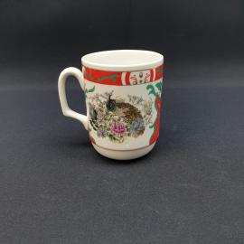 Винтажная чашка, фарфор деколь 250 мл, Китай