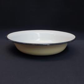 Винтажная эмалированная тарелка 750 мл, СССР.