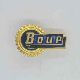 Значок СССР воир на синем фоне внутри золотой шестерни, эмаль, очень редкий, советский и винтажный