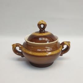 Винтажная сахарница ЗиК Конаково, фаянс, 450мл, СССР.