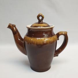 Винтажный заварочный чайник ЗИК Конакова, фаянс, 1100 мл, СССР.