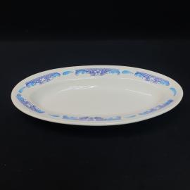 Винтажная селедочница 29х16 см ЗиК Конакова, фаянс, деколь, СССР